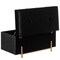 Large Rectangle Velvet Storage Ottoman Stool Box with Golden Legs | Decorative Sitting Bench for Living Room Home Decor with Cylindrical Golden Support